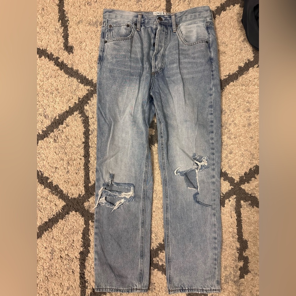 Women's Distressed Light Blue Jeans